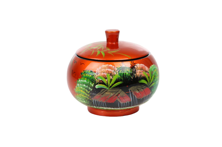 Lacquer jar with lid (8 cm diameter)