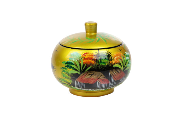 Lacquer jar with lid (8 cm diameter)