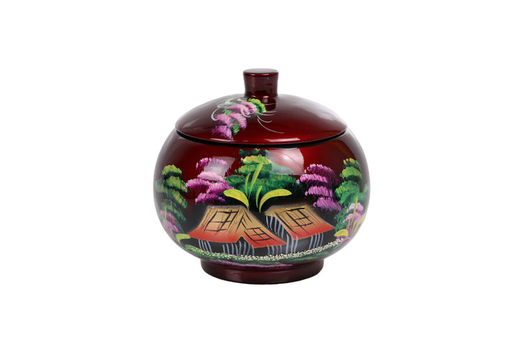 Lacquer jar with lid (8 cm diameter)