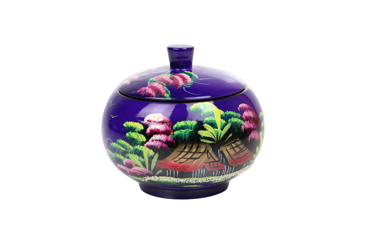 Lacquer jar with lid (8 cm diameter)