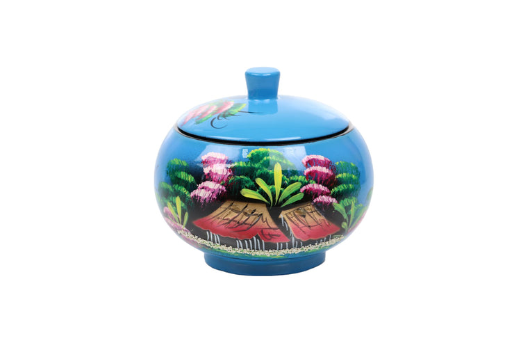 Lacquer jar with lid (8 cm diameter)