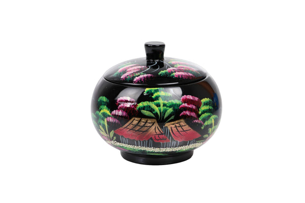 Lacquer jar with lid (8 cm diameter)