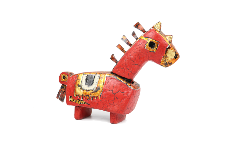 High-class handmade lacquer puppet: Chau Anh horizontal horse