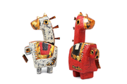High-class handmade lacquer puppet: Chau Anh vertical horse
