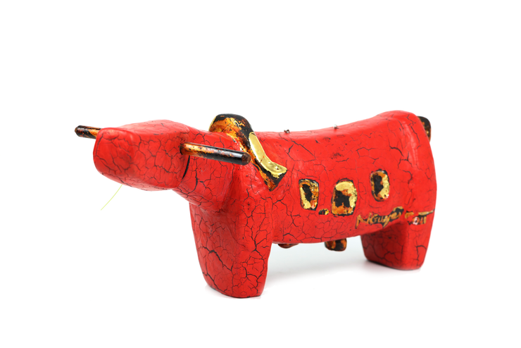 High-class handmade lacquer puppet - Buffalo in tocsin shape