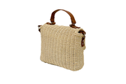Rectangle Seagrass Bag With Leather Straps
