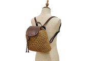 Seagrass Backpack With Leather Lid