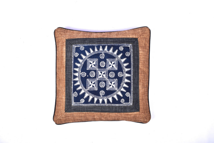 Square Pillow with Traditional Hand Drawn Batik Pattern