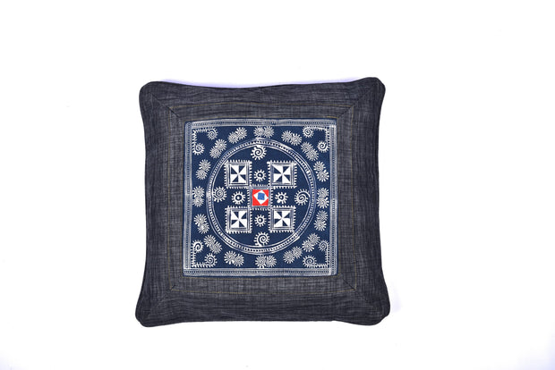 Square Pillow with Traditional Hand Drawn Batik Pattern