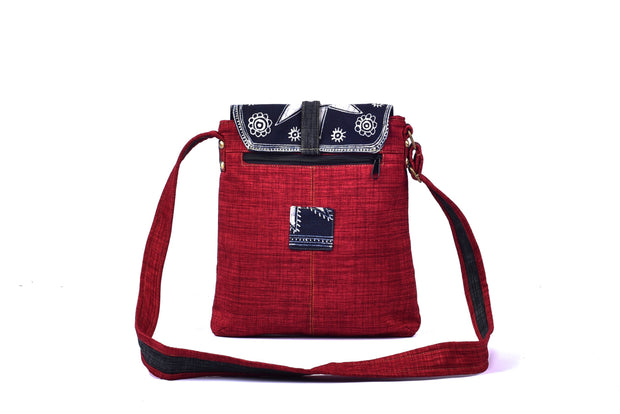 Sling Bag with Traditional Hand Drawn Batik Pattern