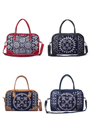 Large Rectangular Travel Bag with Traditional Hand Drawn Batik Pattern