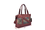 Canvas Travel Bag with Hmong Brocade Pattern