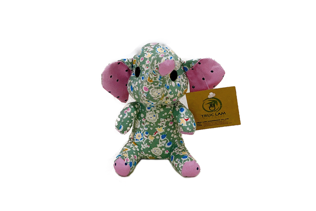 Mini Stuffed Elephant Floral Cotton Fabric