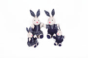 Rabbit Family with Hand-drawn Batik Bee wax Pattern