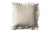 Velvet Cushion Cover with Feathers