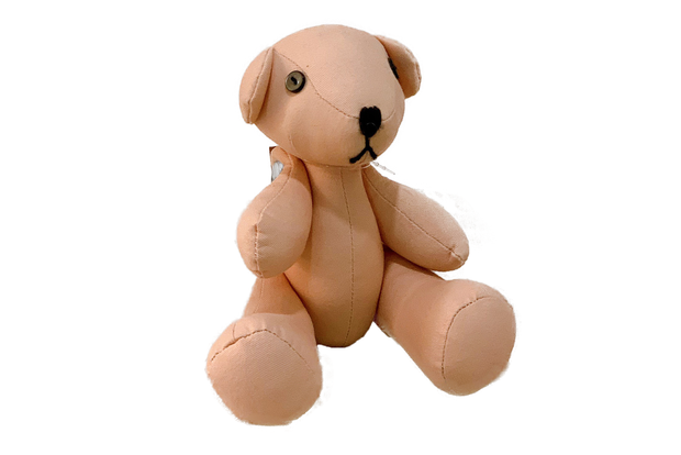 Stuffed Bear Made Of Floral Cotton Fabric - Size M