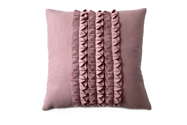 Cushion With Decorative 3 Lines of Circular Pattern