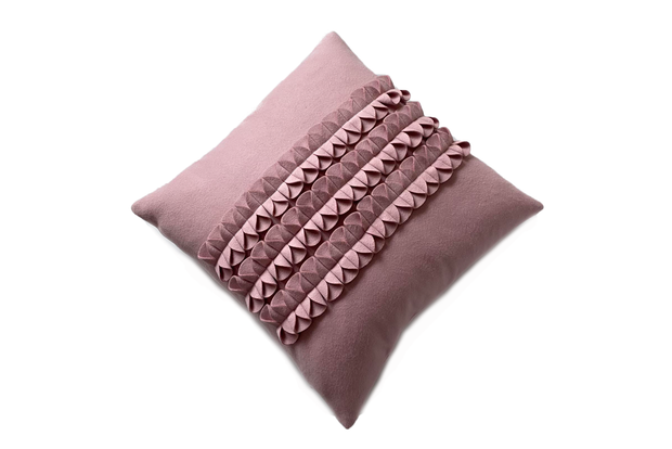 Cushion With Decorative 3 Lines of Circular Pattern