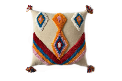 Cushion Cover With Decorative Tassels (C)