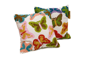 Square Linen Pillowcase  45X45 cm With Hand-Sewn Butterfly Patterns